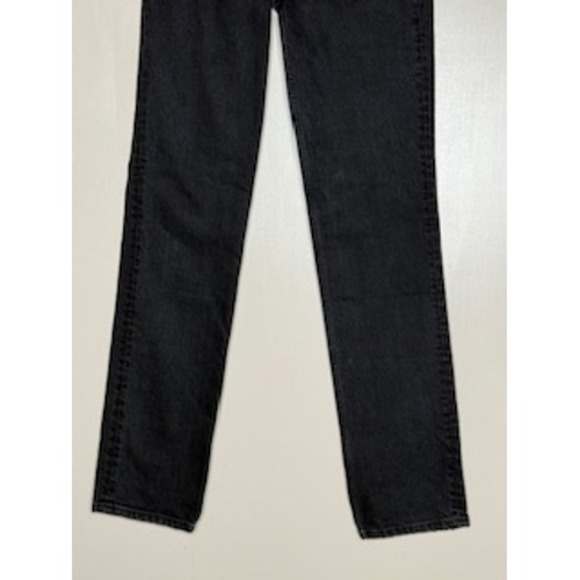 Abercrombie & Fitch 90s Straight Jeans Black High Rise Womens 24 - Picture 3 of 7